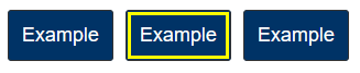 Three blue buttons with a dark border, the middle button showing a bright yellow outline inside the button.